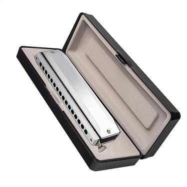 Imagem de Gaita cromática C chave 16 furos 64 tons gaita profissional para profissionais e estudantes