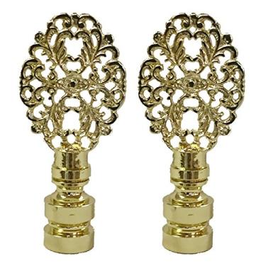 Imagem de Royal Designs latão polido filigrana estreito, luminária, Tradicional, Polished Brass, 2-pack