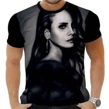 Imagem de Camiseta Camisa Personalizada Rock Lana Del Rey Cantora 4 - Obsidiana 