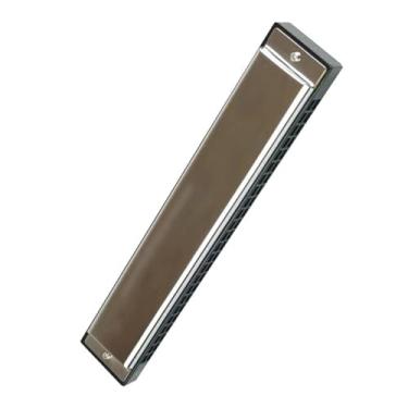 Imagem de Gaita profissional de 24 furos Vibrato Harmonica Blues Harpa Keys ABS Resina Latão Reed Instrumento (Cor: C)