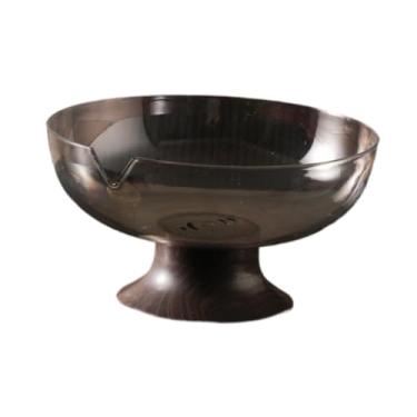 Imagem de FytStycale Fruteira Decorativa Sobre Pedestal, Decoração de Mesa, Moderna E Elegante, Ideal para Sala de Estar E Hotéis, Preto, Tamanho real