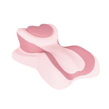Imagem de IEUDNS Travesseiro de espuma viscoelástica em formato de cunha para apoio pernas e costas, ideal para uso em casa, Rosa