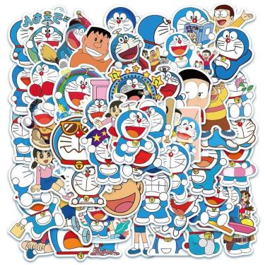 Imagem de Adesivo Anime Doraemons Vinyl Cartoon Anime 50 unidades para água