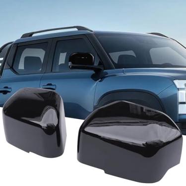 Imagem de L2R LHD para BYD Shark 6 (2024-2025) Capa de espelho retrovisor lateral da porta acabamento decoração ABS acessórios exteriores do carro 2 peças (preto brilhante)