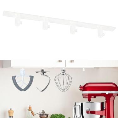 Imagem de Pacote com 4 suportes de fixação compatíveis com acessórios de batedeira KitchenAid, para armazenamento, organize seus acessórios de cozinha (transparentemente)