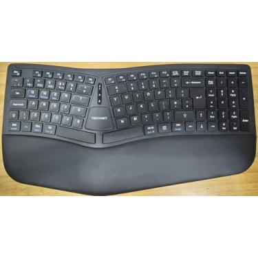 Imagem de TECKNET Teclado ergonômico, recarregável