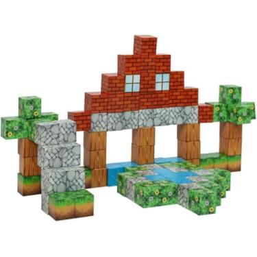 Imagem de Blocos Magnéticos de Montar 88 PCS – Plástico ABS, Ímãs Internos, Diversos Formatos, Desenvolve Habilidades Cognitivas