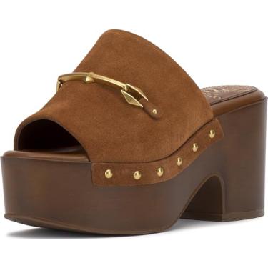 Imagem de Vince Camuto Tamanco plataforma cravejado Efellan, açúcar queimado, 6