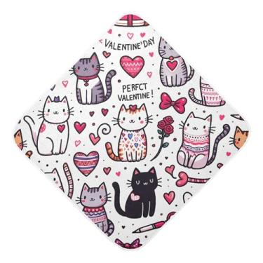 Imagem de Burbuja Toalha de banho Cakes Baby – Toalha com capuz de musselina macia e absorvente para recém-nascidos e bebês, 89 x 89 cm