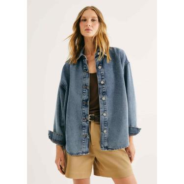 Imagem de Camisa Feminina Oversized Jeans-Feminino