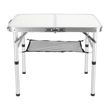 Imagem de Zhjvihx Mesa de Acampamento Dobrável, Mesa de Piquenique Portátil Com Ajuste de Em Liga de Alumínio Com Ganchos S, para Piqueniques Internos Ao Ar Livre, Acampamento, Praia, Pesca,