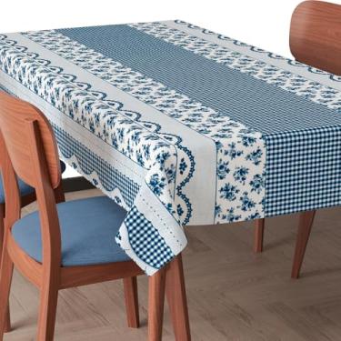 Imagem de Toalha de Mesa Plástica Impermeável Fácil de Limpar para 4 6 8 e 10 Lugares – Jogo Americano Resistente e Decorativo (Nova Portuguesa,10 Cadeiras (3,20x1,40mt))