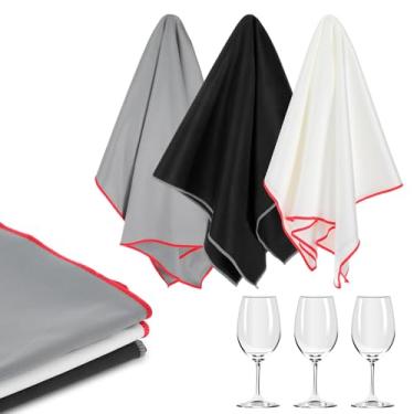 Imagem de Lemecima 6 Panos de polimento de taça de vinho panos de limpeza de microfibra grandes 60 x 40 cm toalhas sem fiapos para secar taças de vinho, limpeza de janelas, taças, pratos, copos de vidro (branco