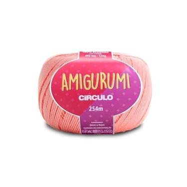 Imagem de Linha Fio Amigurumi Círculo 125g 254m 100 Algodão Mercerizado Crochê Tricô Artesanato Colorido (4092 - ORGANZA)