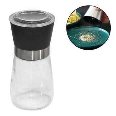 Imagem de Moedor de Pimenta e Sal Manual Portátil 160ml Vidro Plástico FRG0375 F