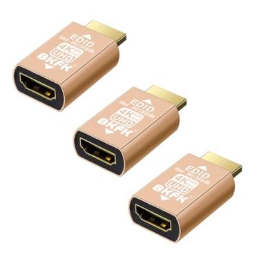 Imagem de BKFK Adaptador de emulador HDMI edid, emuladores, passagem confiável para extensor/receptor AV/Divisores de vídeo (4K-3Pack-default2160P)