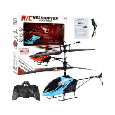 Imagem de Helicóptero Mini Controle Remoto De 2 Canais Modelo De Brinquedo Lumin
