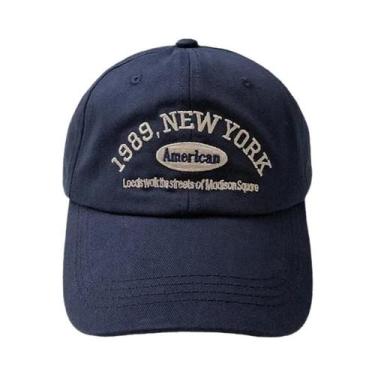 Imagem de Boné De Beisebol Unissex Retrô Com Letras Bordadas E Aba Curva, Chapéu