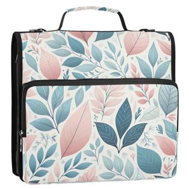 Imagem de Fichário escolar branco de folha pastel - organizador com pasta de bolso