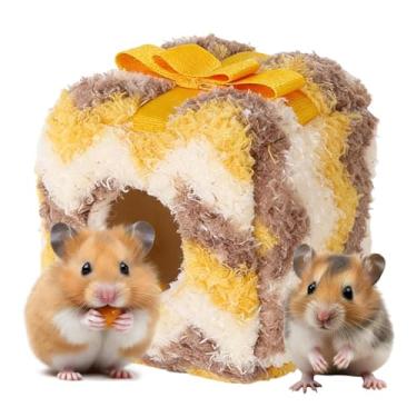 Imagem de Casa de hamster – Ninho macio e fechado | Lindo ninho de hamster para animais pequenos, para ambientes internos e externos, família, chinchila, furão, ratos, pássaros, ouriço, urso dourado, coelhinho