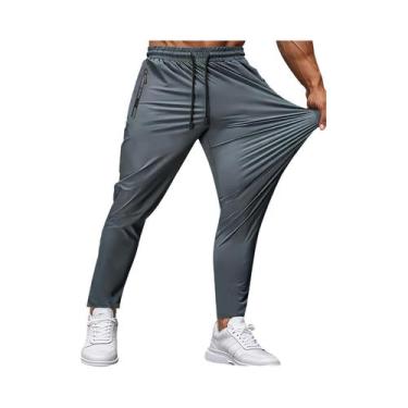 Imagem de Calças Esportivas Masculinas Com Stretch E Bolsos Com Zíper Para Corri