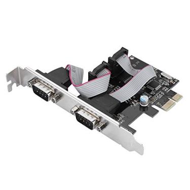 Imagem de Acouto Placa Adaptadora Serial PCI Express RS232 de 2 Portas - PCI- para RS232 Conversor de Porta Serial de 2 Portas Placa de Expansão do Adaptador de Controlador Express - Placas de Porta