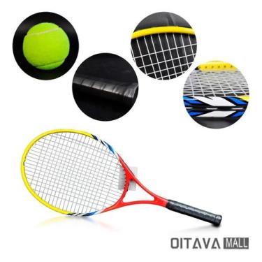 Imagem de Raquete De Tênis 27'' Com Bola E Bolsa De Transporte Vermelho - oasis