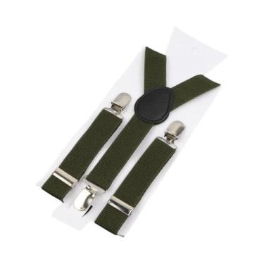 Imagem de Suspensórios Ajustáveis De Couro Elástico Em Cores Sólidas Para Crianç