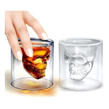 Imagem de Copo Caveira Vidro 150ml Dose Whisky Shot Cor Transparente