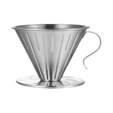 Imagem de Coador De Café Em Aço Inoxidável Para Preparo Manual De Café, Filtro P