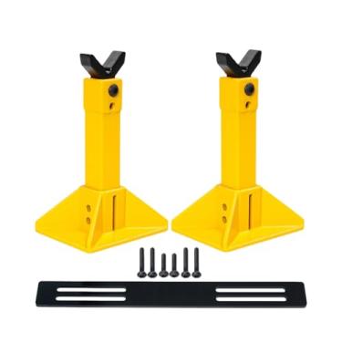 Imagem de TTETTZ Suporte de macaco para carro RC, acessórios de brinquedo para veículos, suporte de metal para reparo, ferramenta, escultura em miniatura para escala, Amarelo