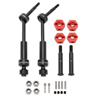 Imagem de MEUS RACING Steel Front Rear Drive Shaft CVD Driveshaft Kit for 1/10 Traxxas Slash 2WD VXL/Rustler 2WD VXL/Hoss 2WD VXL RC Car