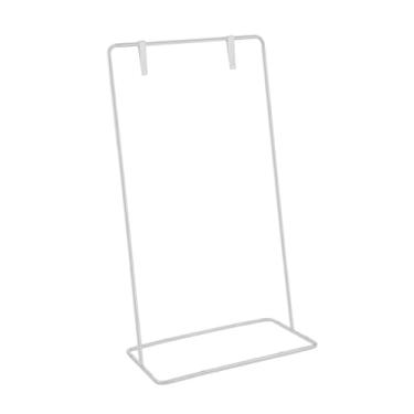 Imagem de Esquirla Suporte para placa de casamento, suporte moderno para placa de boas-vindas com alças para pendurar placas, estável para placas decorativas e festas, Branco