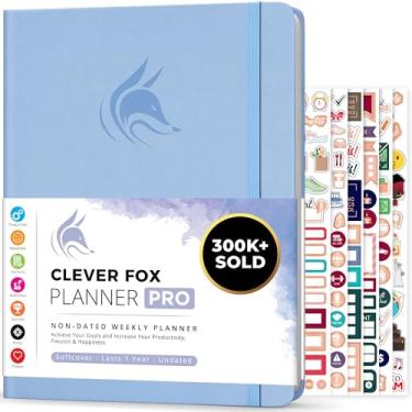 Imagem de Clever Fox Planner PRO – Planejador de vida semanal e mensal para aumentar a produtividade, gerenciamento de tempo e atingir seus objetivos, 21 x 28 cm (Periwinkle)