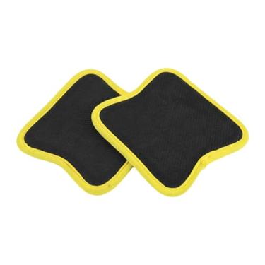 Imagem de KiBcsLic 2x Protetores de Mão com Almofadas de Apoio para Homens e Mulheres, Luvas Protetoras para Exercícios de Barra Fixa, Academia, Treinamento Funcional e, Amarelo
