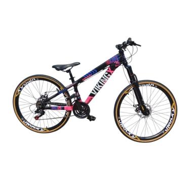 Imagem de Bicicleta 26 VikingX T25 24v Freeride Freio Disco Pneu Slick Fino Fx Amarela1.50-Unissex
