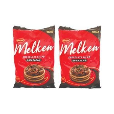 Imagem de Chocolate Em Pó 50% Cacau Melken - Kit 02 Pacotes De 1,05kg
