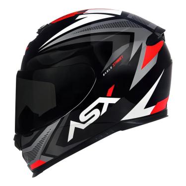 Imagem de Capacete Asx Axxis Eagle Street Feminino Masculino Cor Grafite + Viseira Fumê (58)