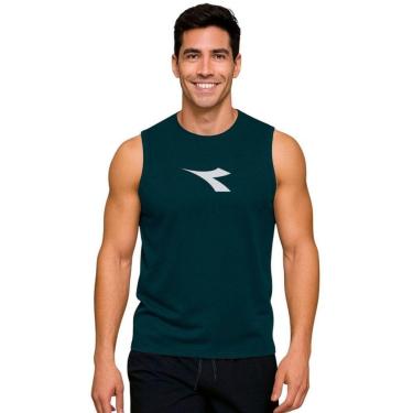 Imagem de Regata Machão Diadora Big Logo Masculina - Verde Escuro M-Masculino