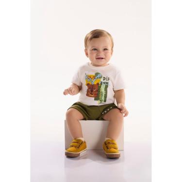 Imagem de Conjunto Safari para Bebê Menino com Camiseta e Short Três e Já-Masculino