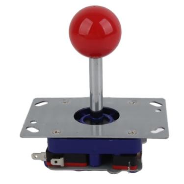 Imagem de WALFRONT Joystick 2/4/8 Way Game Joystick Ball, Eixo de Aço Vermelho Com Porca Antiderrapante para Painéis de Controle de Madeira e Metal, Peças de Console de Jogos de Luta