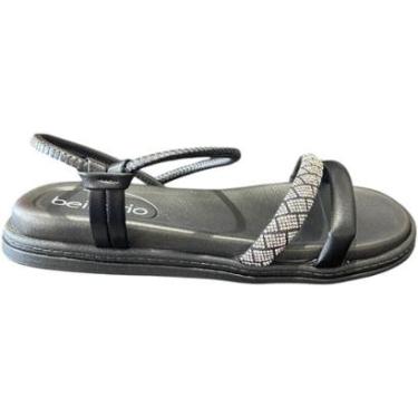 Imagem de Sandália Beira Rio Papete Strass Feminina-Feminino