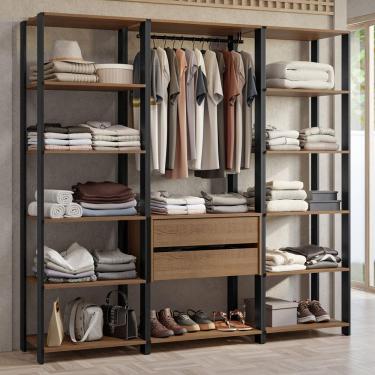 Imagem de Guarda-Roupa Closet Modulado Valencia 2 Gavetas 188cm Madesa 01