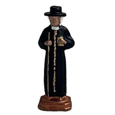 Imagem de Padre Cícero Colorido 5 cm  Fé  Devoção  Proteção Espiritual - Estrela
