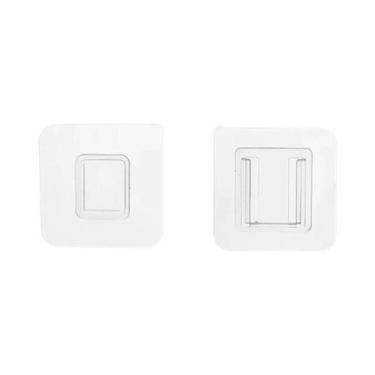 Imagem de Ganchos Adesivos Transparentes Dupla Face 5-100 Pares Suporte De Armaz