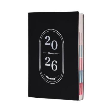 Imagem de Planejador A5 Em Couro PU 2026-2027 Caderno Semanal Mensal Diário Pape