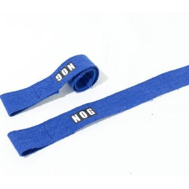 Imagem de Par de luva fita strap para musculação e levantamento NOGUE, Azul