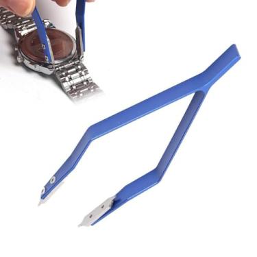 Imagem de Pinças em forma de V, ferramentas de reparo de removedor de pinças de relógio de liga de alumínio, ferramentas de acessórios de reparo de relógio de metal, para manutenção de relógios e reparadores de