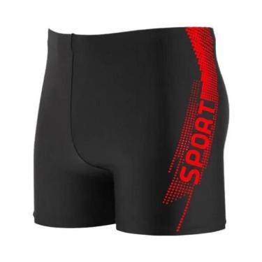 Imagem de Shorts De Praia Masculinos De Secagem Rápida Com Estampa Esportiva E C