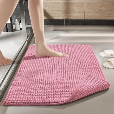 Imagem de Conjunto de tapetes antiderrapantes para banheiro | Conforto e estilo para sua casa(Rosa,1 Tapete)